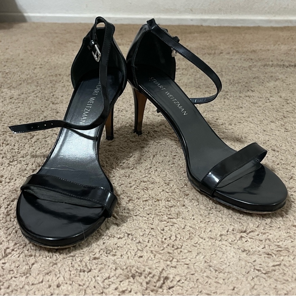 Stuart Weitzman Black Nudist Heels 75mm